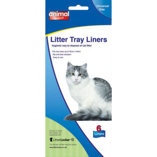 Animal Instincts Cat Litter Tray Liners x6 – durable, leak-proof liners for easy litter box cleaning.