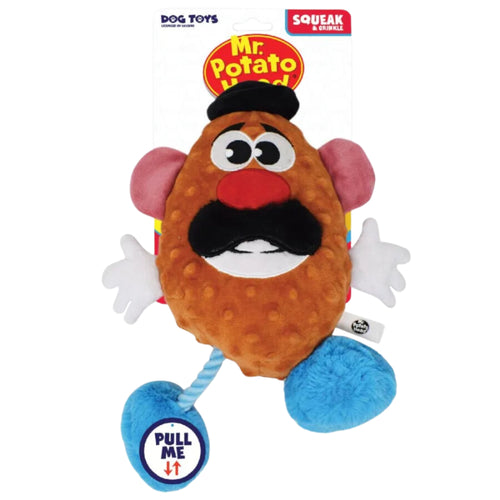 Hasbro Mr. Potato Head Rope Dog Toy – 11-inch plush & rope dog toy with built-in squeaker. Durable & interactive for medium & large dogs.