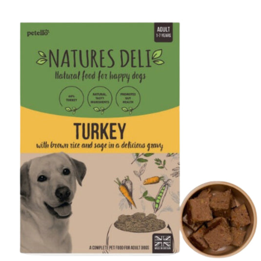 Natures Deli Turkey with Brown rice & Sage in Gravy Adult Wet Food 400g