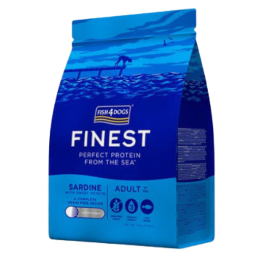 Fish4Dogs Finest Large Kibble Adult Dry Dog Food - Sardine with Sweet Potato - 1.5Kg