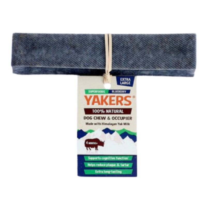 Load image into Gallery viewer, Yakers Blueberry Dog Chew – Natural Himalayan yak milk chew infused with apple flavour, long-lasting and perfect for dog dental health.
