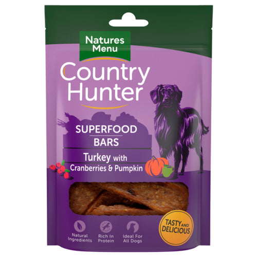 Natures Menu Country Hunter Superfood Bar Turkey with Cranberries & Pumpkin 100g