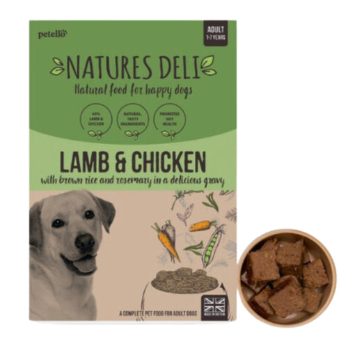 Natures Deli Lamb & Chicken with Brown rice & Rosemary in Gravy Adult Wet Food 400g