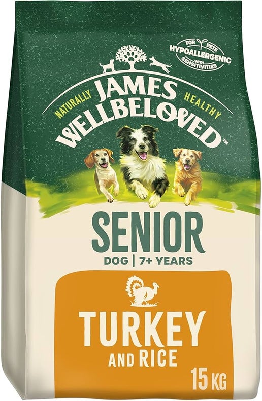 James WellBeloved Senior Dry Dog Food - Turkey  & Rice - 15kg