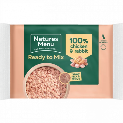 Natures Menu Chicken & Rabbit Raw Mixer Freeflow 400g