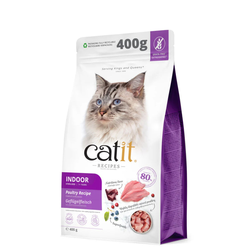 Load image into Gallery viewer, &quot;Catit Indoor Poultry 400g – High-protein, grain-free cat food with real poultry for indoor cats.&quot;
