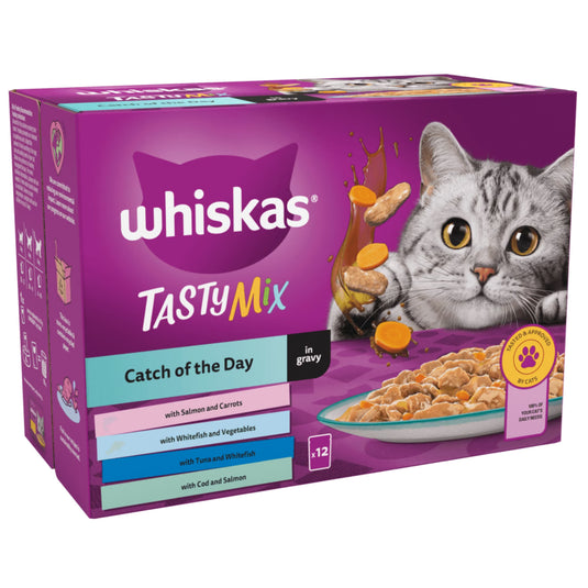 Whiskas Tasty Mix Catch of the Day In Gravy 12 x 85g