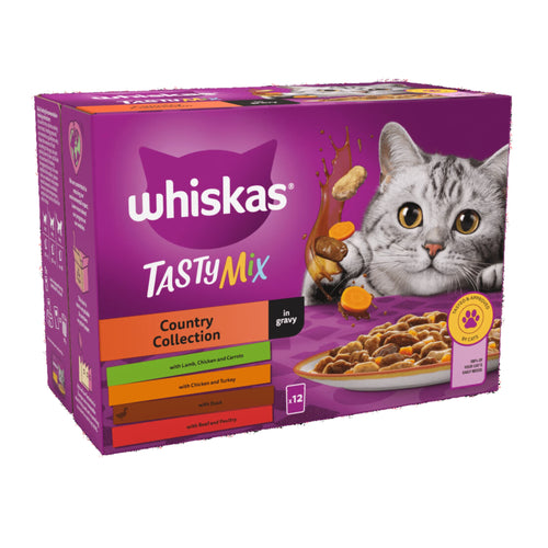 Whiskas Wet Cat Food Tasty Mix Country Collection In Gravy 12 x 85g