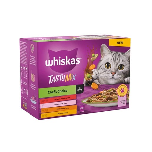 Whiskas Wet Cat Food Tasty Mix Chef`s Choice in Gravy 12 x 85g