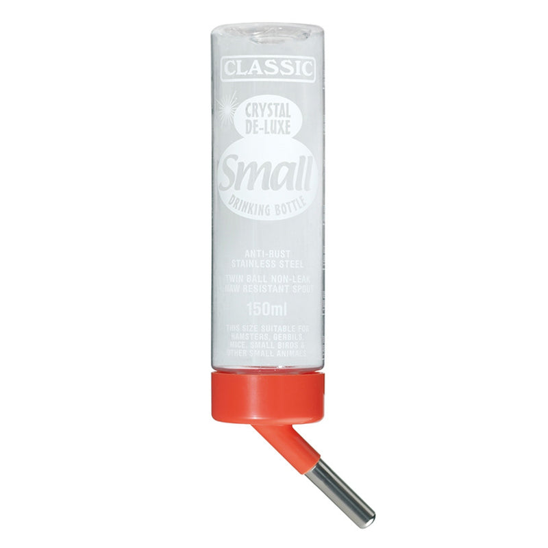 Load image into Gallery viewer, &quot;Classic Crystal De-Luxe Drinking Bottle – Leak-proof small animal water dispenser with stainless steel spout.&quot;
