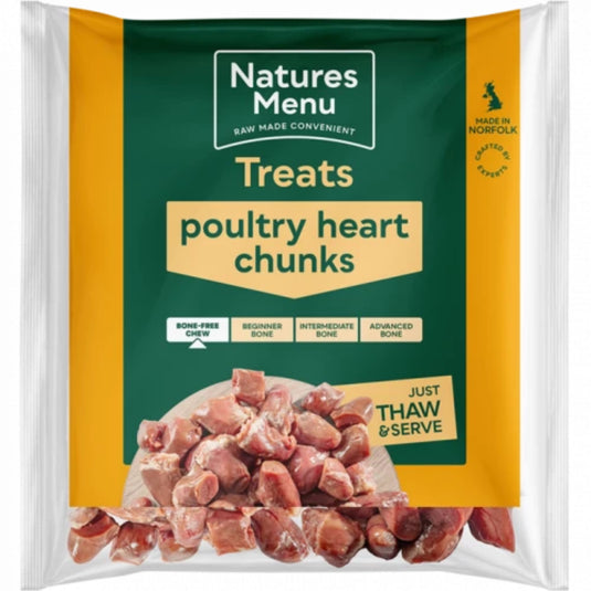 Natures Menu Poultry Heart Chunks 1kg