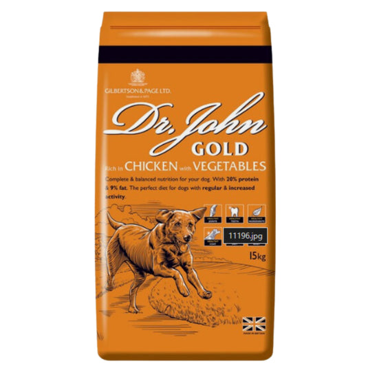 Dr John Gold Adult Dry Dog Food - Chicken with Vegetables & Gravy - 15Kg