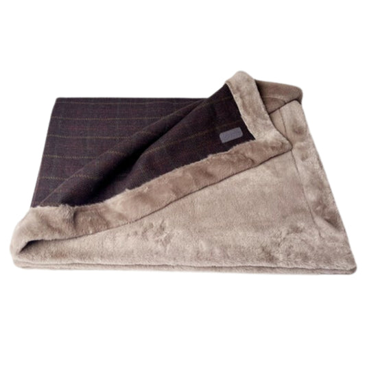 House Of Paws Berry Tweed and Plush Blanket One Size