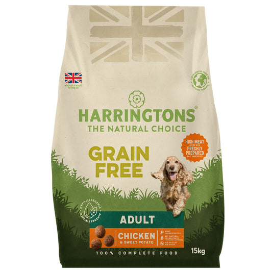 Harringtons Grain Free Adult dry Dog Food - Chicken  & Sweet potato - 15kg