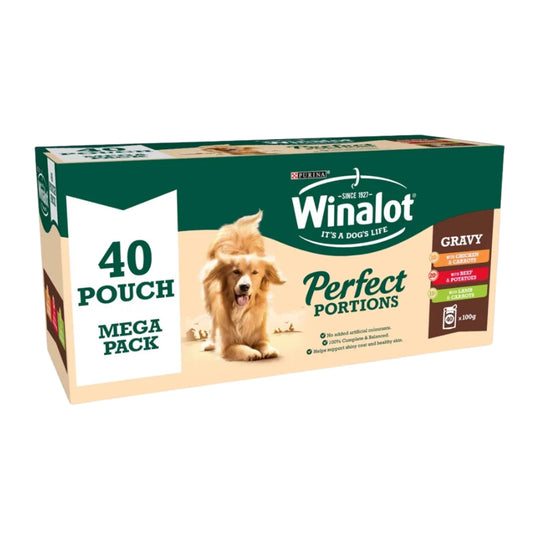 Winalot Mega Pack 40 Pouches x100g in Gravy