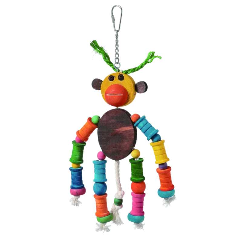 Load image into Gallery viewer, Monkey King Bird Toy – Fun &amp; Interactive for Small to Medium Birds
