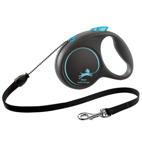 Flexi Black Design Cord Retractable Dog Leash