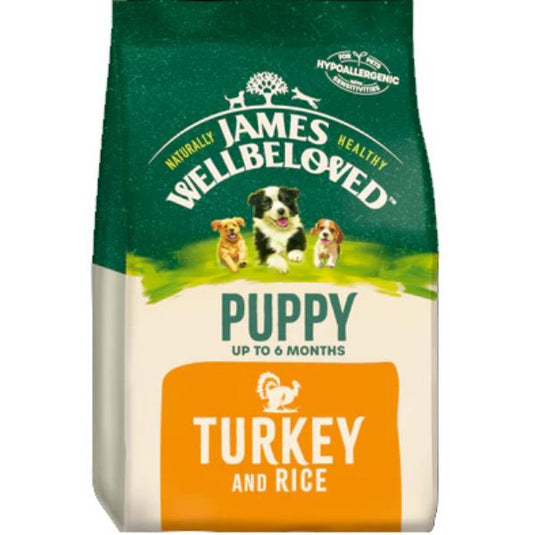 James WellBeloved Puppy/Junior Dry Dog Food - Turkey and Rice - 15kg