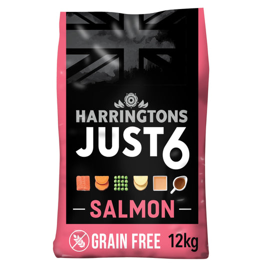 Harringtons Just 6 Complete Adult Dry Dog Food - Salmon & Potato - 12kg