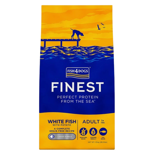 Fish4Dogs Finest Large Kibble Adult Dry Dog Food - White Fish with White Potato