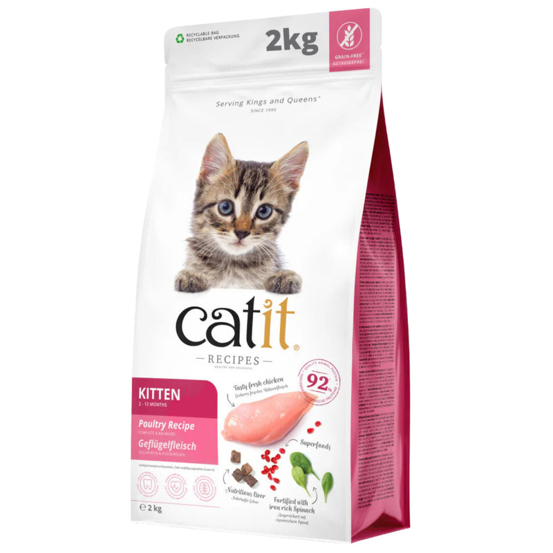 Load image into Gallery viewer, Catit Recipes Dry Kitten Food - Poultry with superfoods
