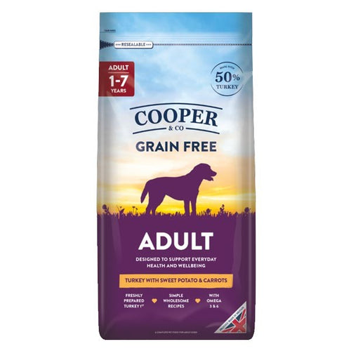 Cooper & Co Adult Dog Dry Food -Turkey with Sweet Potato and Carrots - 10Kg