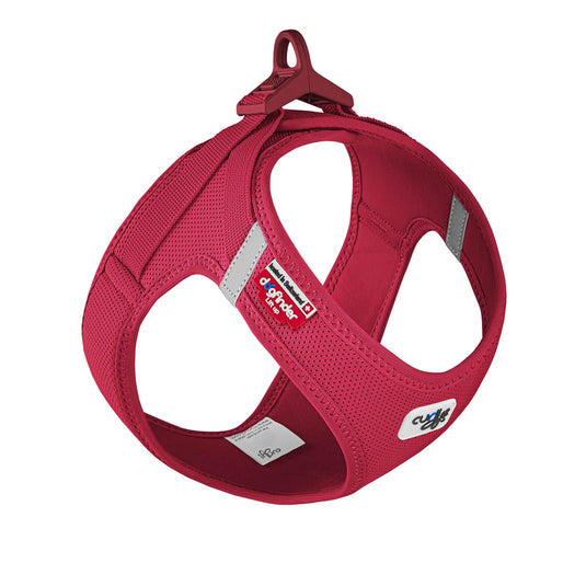 Curli Clasp Air-Mesh Harness in Red – a bold, lightweight, and soft harness offering maximum comfort and control. 