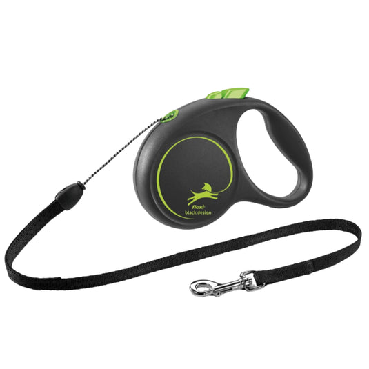 Flexi Black Design Cord Retractable Dog Leash