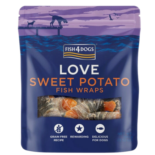 Fish4Dogs Love - Sweet Potato fish Wraps - 100g