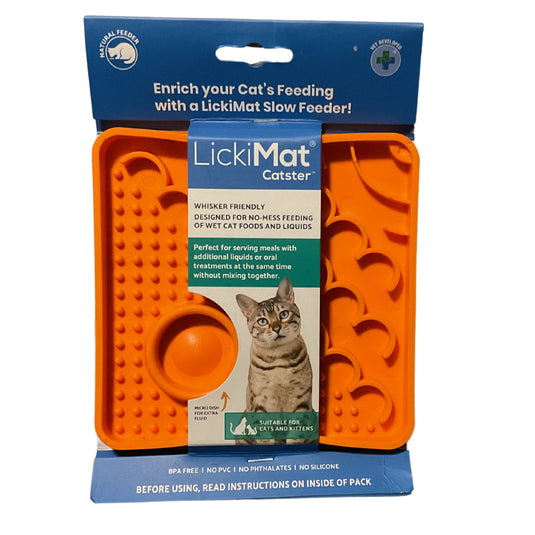 LickiMat Catster Slow Feeder - Orange