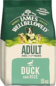 James Wellbeloved Adult Dry Dog Food - Duck & Rice - 15kg