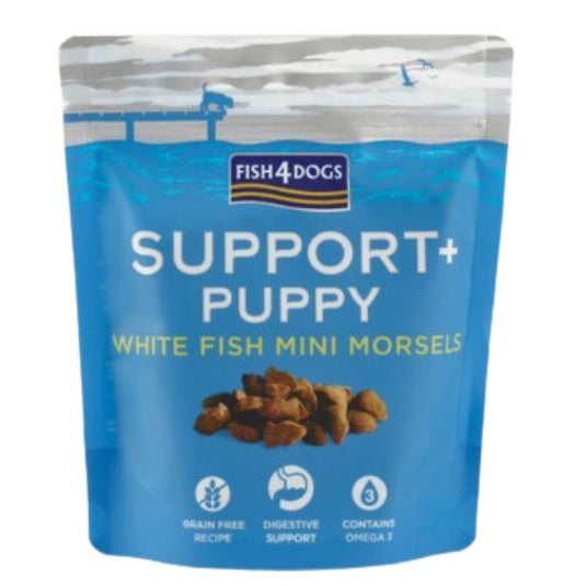 Fish4Dogs Support+ Puppy - White Fish Mini Morsels - 150g