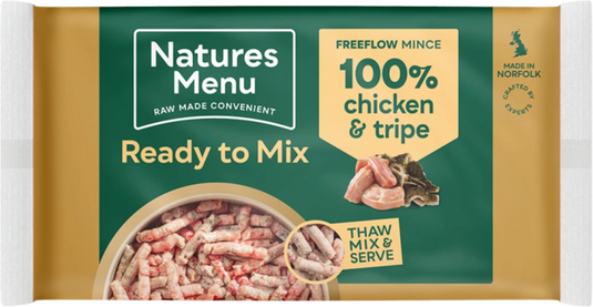 Natures Menu Chicken & Tripe raw Mixer Freeflow