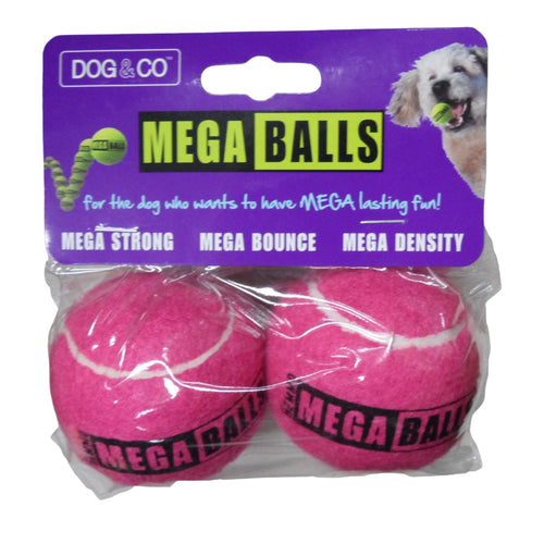 Mega Ball 2.5-Inch Pink – 2-Pack of Small Durable Dog Balls