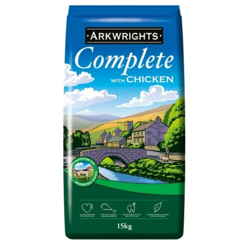 Arkwrights Adult Dry Dog Food -  Complete with Chicken - 15 kg