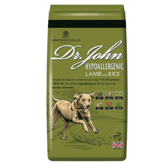 Dr Johns Hypoallergenic Adult Dry Dog Food - Lamb & Rice - 15kg