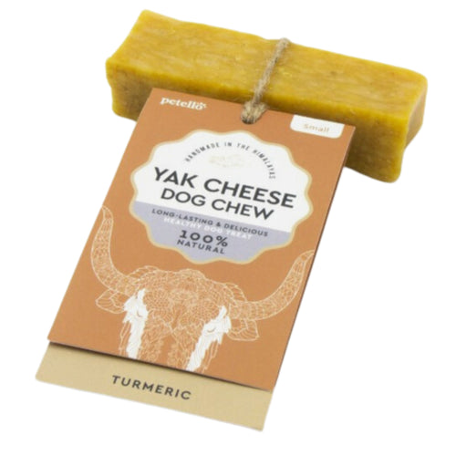 Petello Yak Cheese & Turmeric Dog Chew – Natural, Long-Lasting, Healthy Dog Treats