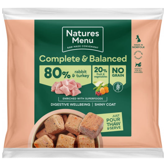 Natures Menu 80/20 Rabbit & Turkey 1kg