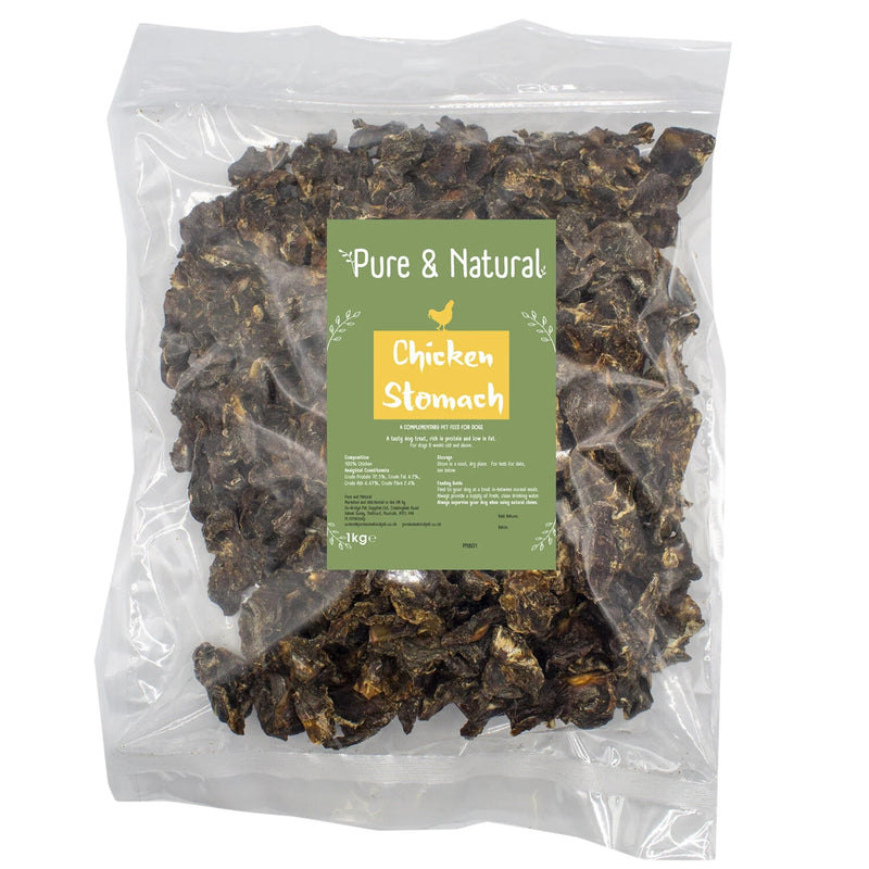 Load image into Gallery viewer, Pure &amp; Natural Chicken Stomach – high-protein, air-dried natural dog chew for healthy digestion and dental care.
