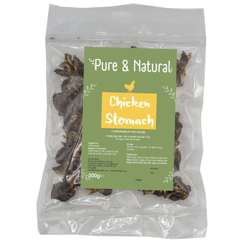 Load image into Gallery viewer, Pure &amp; Natural Chicken Stomach – high-protein, air-dried natural dog chew for healthy digestion and dental care.
