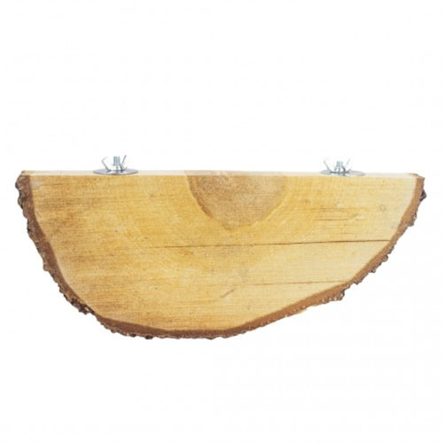 Back Zoo Nature Half Wood Slice perch made from natural wood for birds and small animals