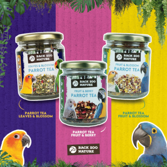 Back Zoo Nature Parrot Leaves & Blossom Tea – Calming Herbal Infusion for Parrots & Parakeets (35 g)