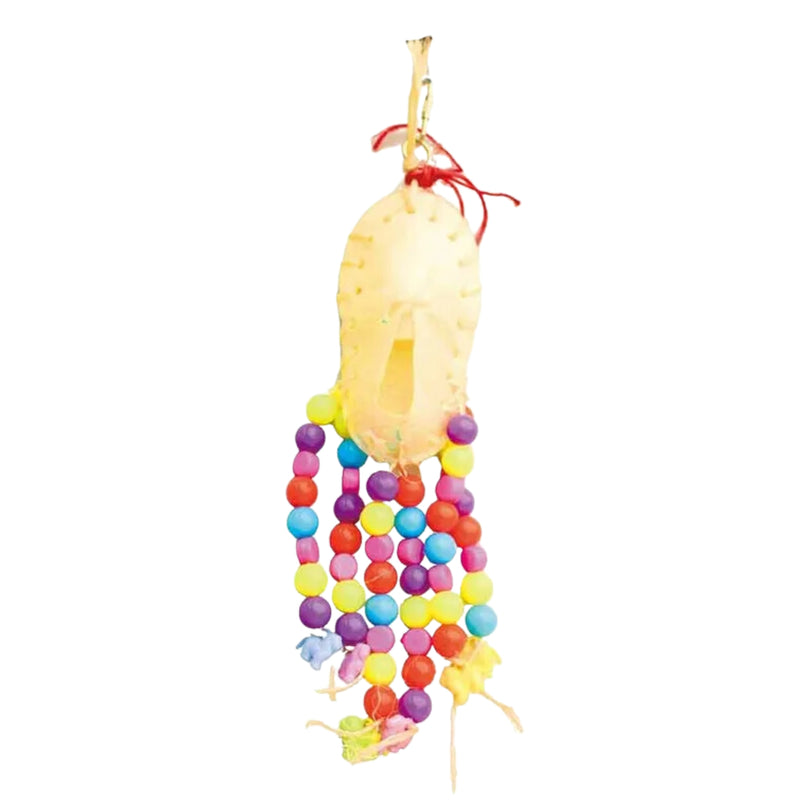 Load image into Gallery viewer, Raw Hide Shoe – Natural rawhide bird toy designed for chewing, beak health, and foraging, ideal for small to medium-sized birds
