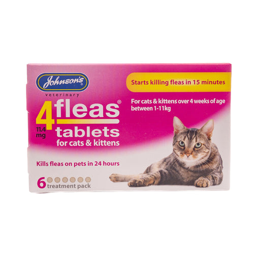 Johnson's 4 Fleas Cat Flea Tablets 6 Tablets