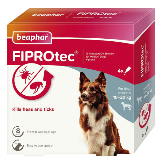 Beaphar FIPROtec Spot-On for Medium Dogs (x4)