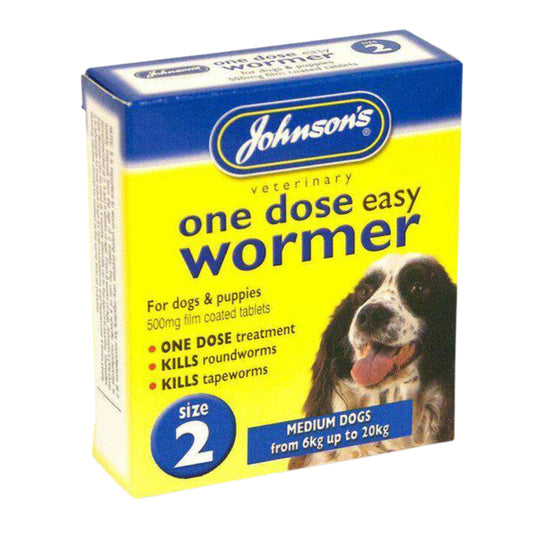 Johnson's Dog Wormer Medium Dogs Up To 20kg